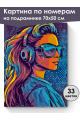 Картина по номерам на подрамнике «Диджей леди» 70x50 см