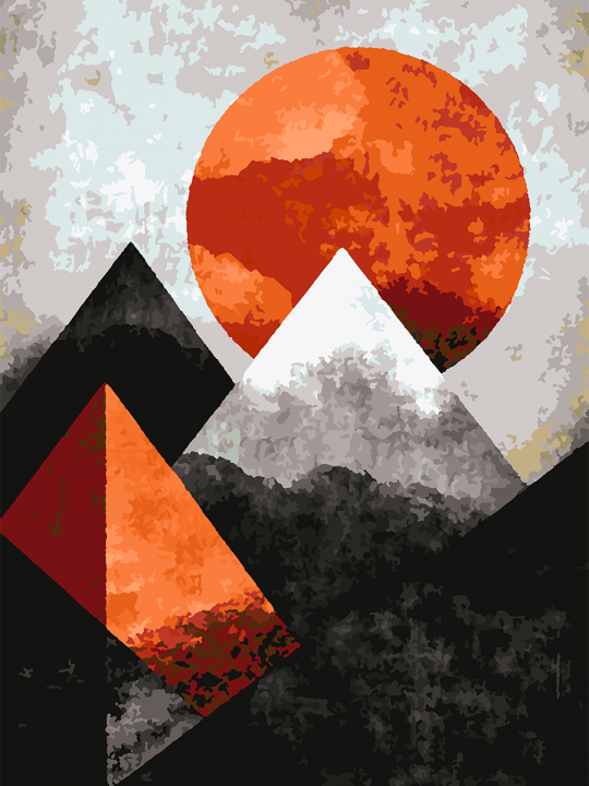 Картина по номерам без подрамника «Пирамиды» 70x50 см