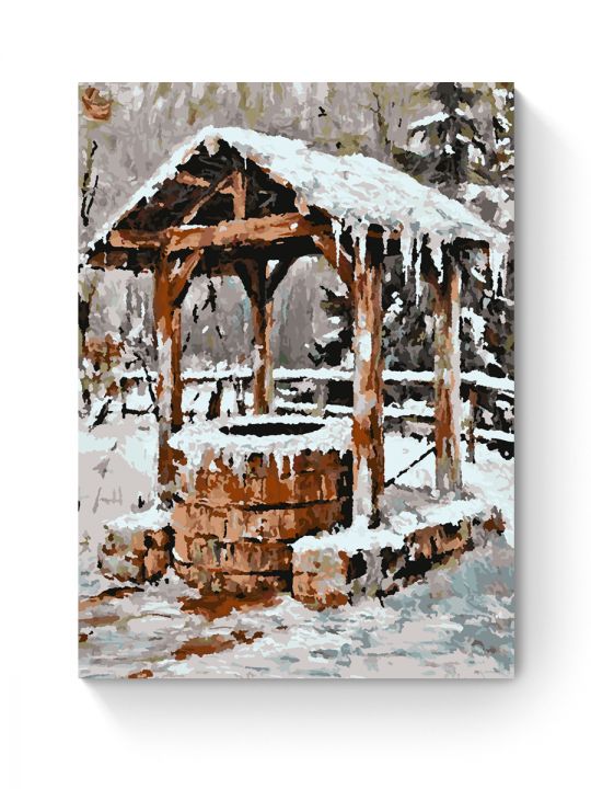 Картина по номерам на подрамнике «Колодец» 70x50 см