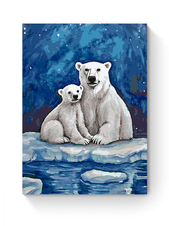 Картина по номерам на подрамнике «Медведица» 70x50 см