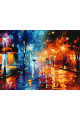 Картина по номерам без подрамника «Ночь в городе» 70x50 см