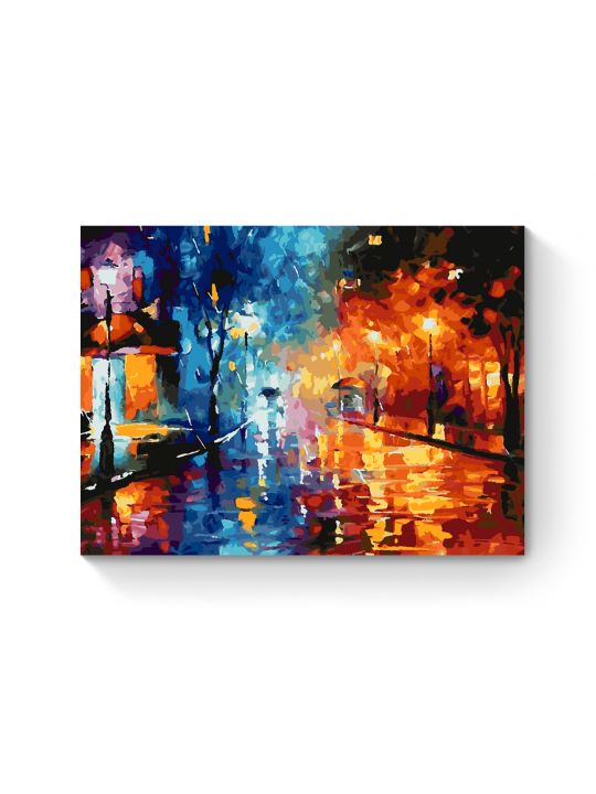 Картина по номерам на подрамнике «Ночь в городе» 70x50 см