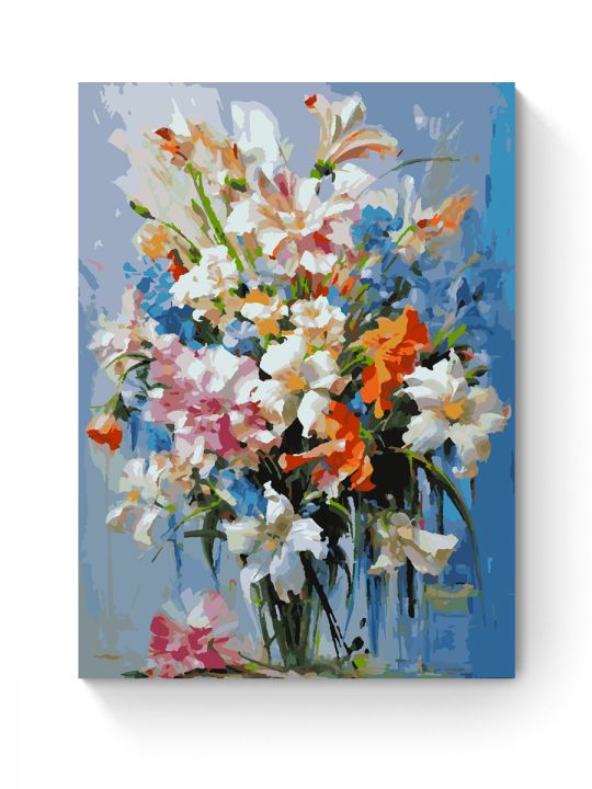 Картина по номерам на подрамнике «Букет в вазе» 70x50 см