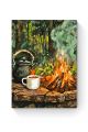 Картина по номерам на подрамнике «Чай на костре» 70x50 см