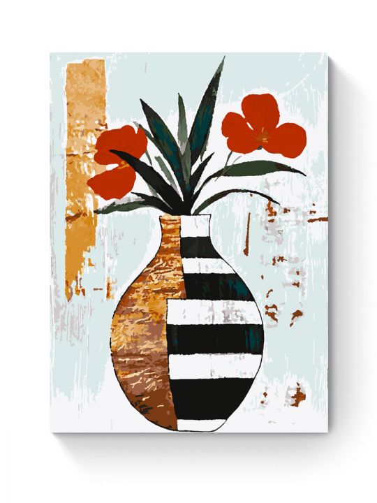 Картина по номерам на подрамнике «Красные цветы» 70x50 см