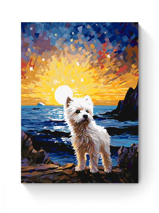 Картина по номерам на подрамнике «Вест-хайленд» 70x50 см