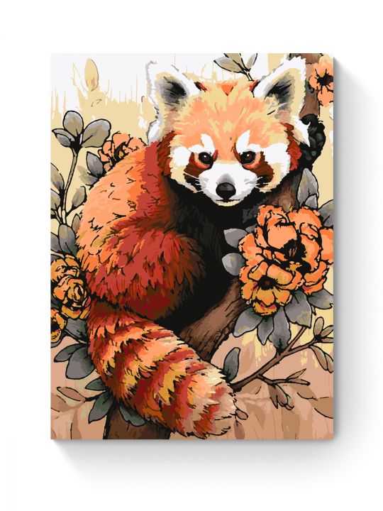 Картина по номерам на подрамнике «Красная панда» 70x50 см