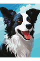 Картина по номерам на подрамнике «Бордер-колли» 70x50 см