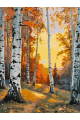 Картина по номерам без подрамника «Осенний лес» 70x50 см