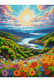 Картина по номерам без подрамника «Сказочный вид» 70x50 см