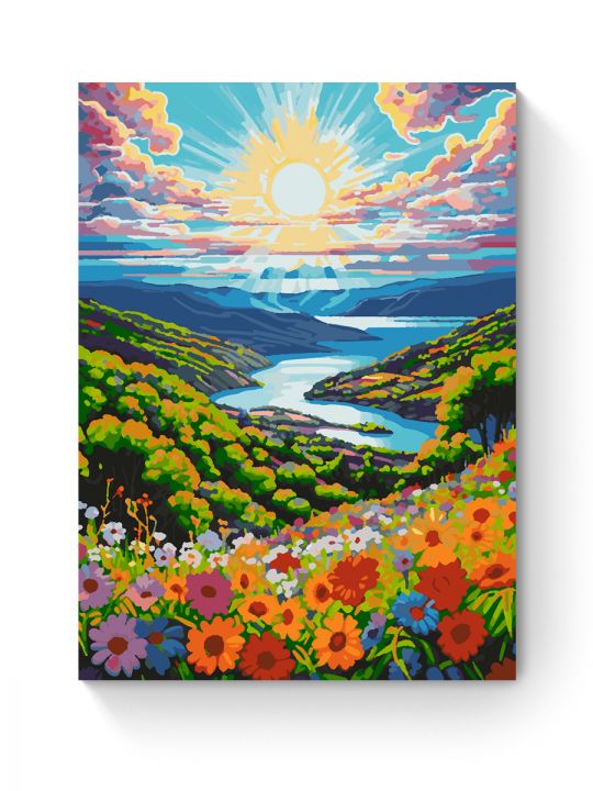 Картина по номерам на подрамнике «Сказочный вид» 70x50 см