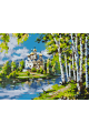 Картина по номерам без подрамника «Храм у реки» 70x50 см