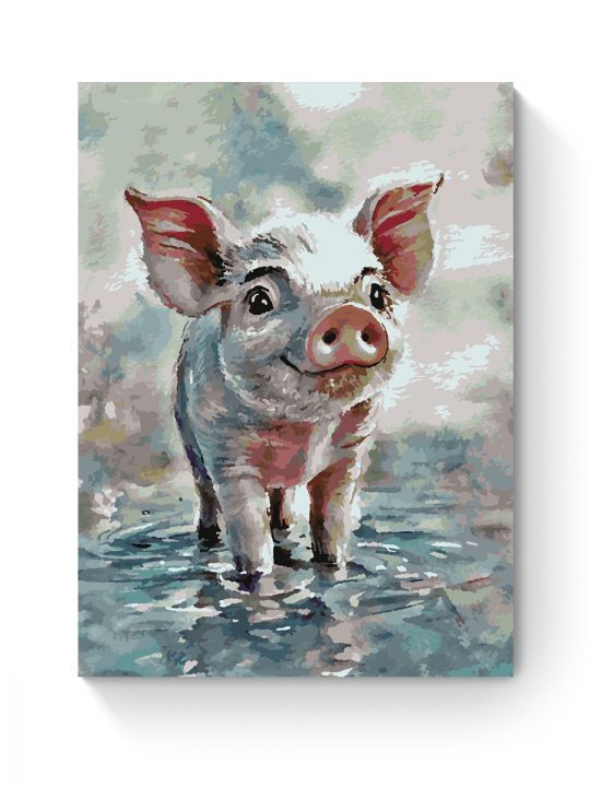 Картина по номерам на подрамнике «Хрюшка» 70x50 см