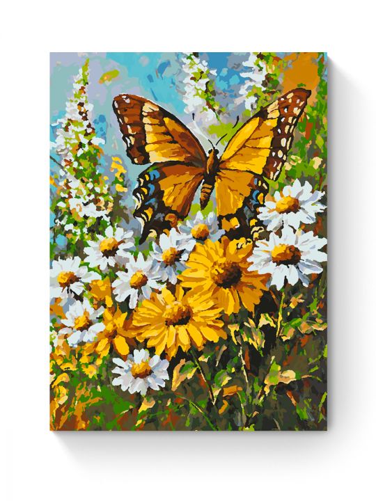 Картина по номерам на подрамнике «Бабочка» 70x50 см