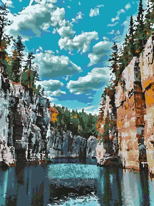 Картина по номерам без подрамника «Карелия» 70x50 см