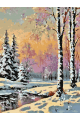 Картина по номерам на подрамнике «Зимний закат» 70x50 см