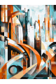 Картина по номерам без подрамника «Мегаполис» 70x50 см