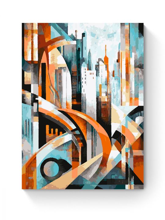 Картина по номерам на подрамнике «Мегаполис» 70x50 см