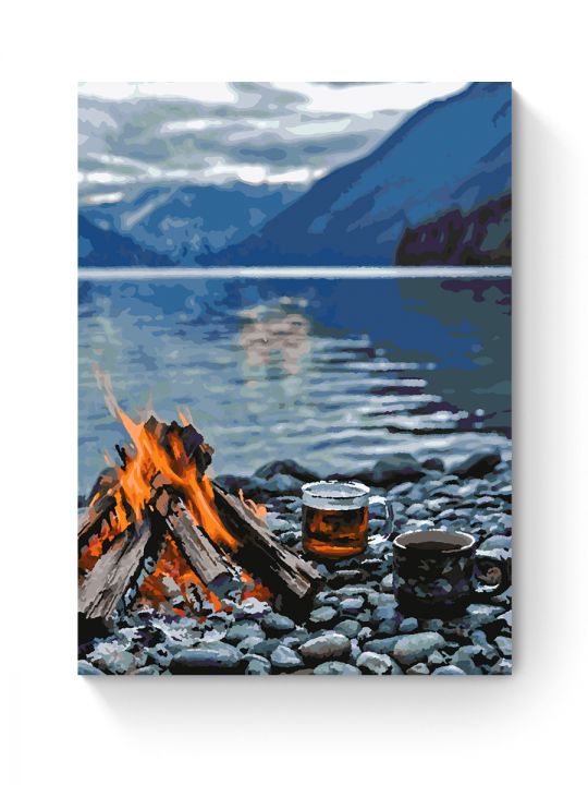 Картина по номерам на подрамнике «Костер» 70x50 см