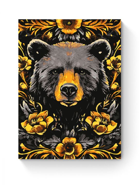 Картина по номерам на подрамнике «Медведь-тотем» 70x50 см