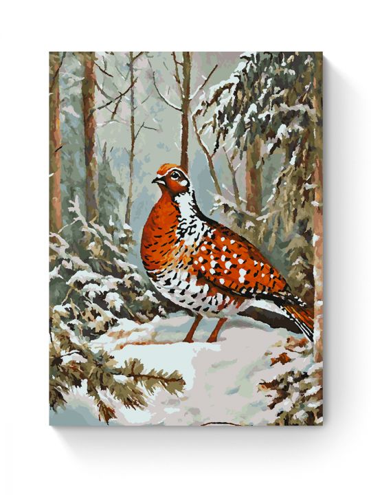 Картина по номерам на подрамнике «Фазан в лесу» 70x50 см