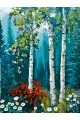 Картина по номерам на подрамнике «Цветы в лесу» 70x50 см