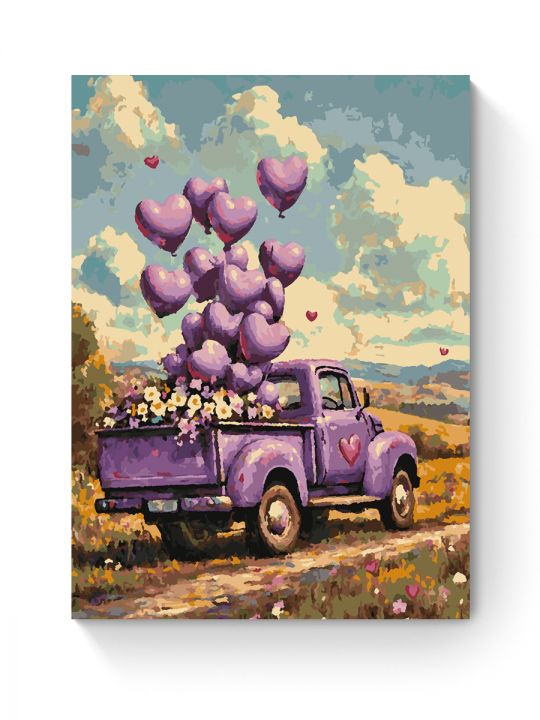 Картина по номерам на подрамнике «Ретро-пикап» 70x50 см