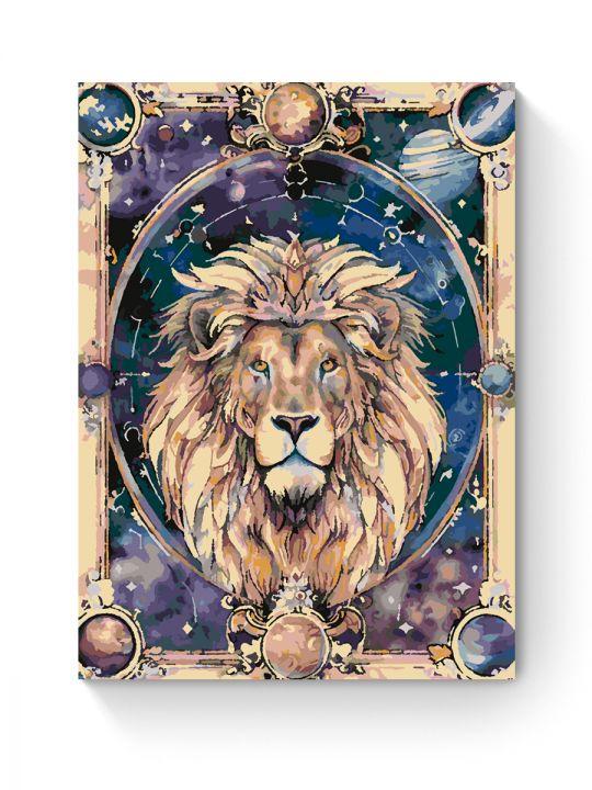 Картина по номерам на подрамнике «Лев» 70x50 см
