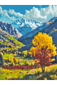 Картина по номерам без подрамника «Осень в горах» 70x50 см