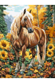 Картина по номерам на подрамнике «Конь в лесу» 70x50 см