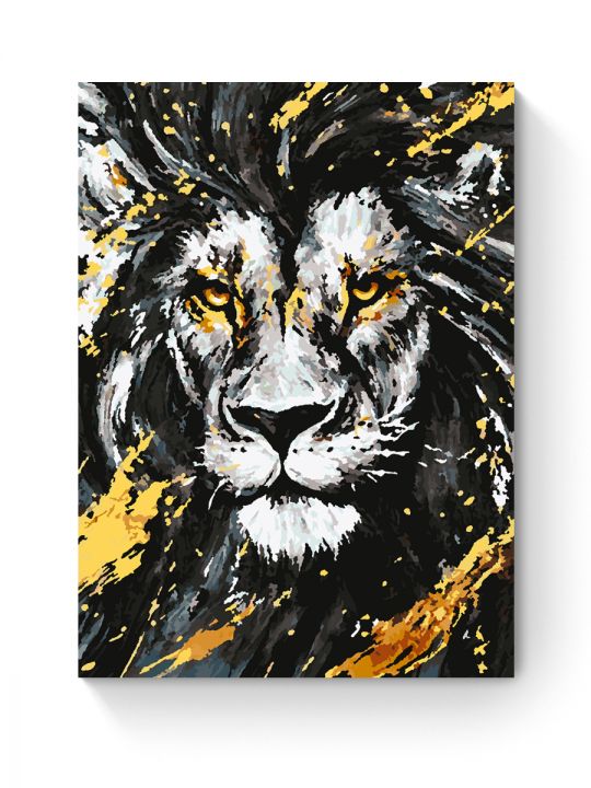 Картина по номерам на подрамнике «Лев» 70x50 см