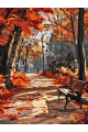 Картина по номерам без подрамника «Осень в парке» 70x50 см