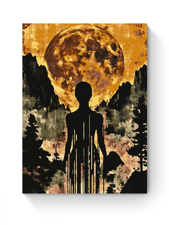 Картина по номерам на подрамнике «Тень луны» 70x50 см