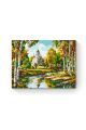 Картина по номерам на подрамнике «Храм у реки» 70x50 см