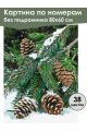Картина по номерам без подрамника «Еловая ветвь» 80x60 см