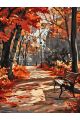 Картина по номерам без подрамника «Осень в парке» 80x60 см