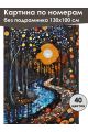 Картина по номерам без подрамника «Ночной парк» 130x100 см