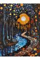 Картина по номерам без подрамника «Ночной парк» 130x100 см
