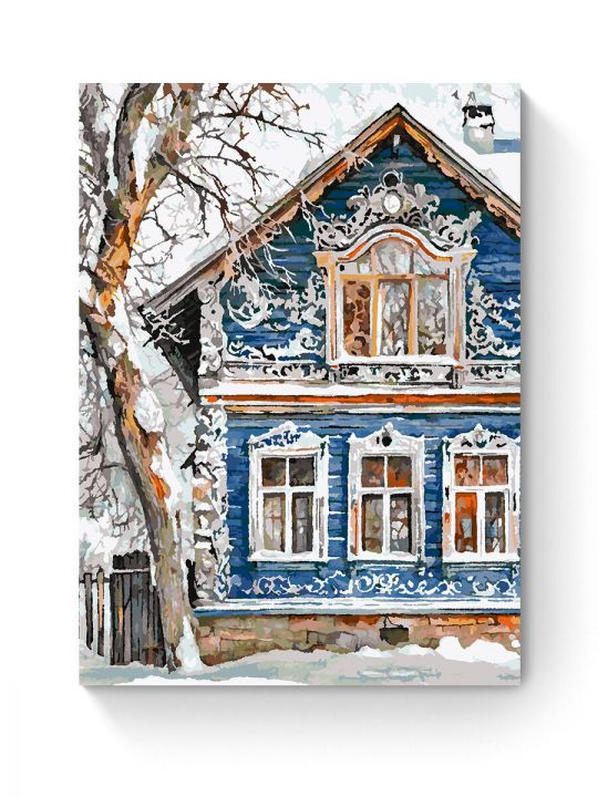 Картина по номерам на подрамнике «Русский дом» 90x70 см