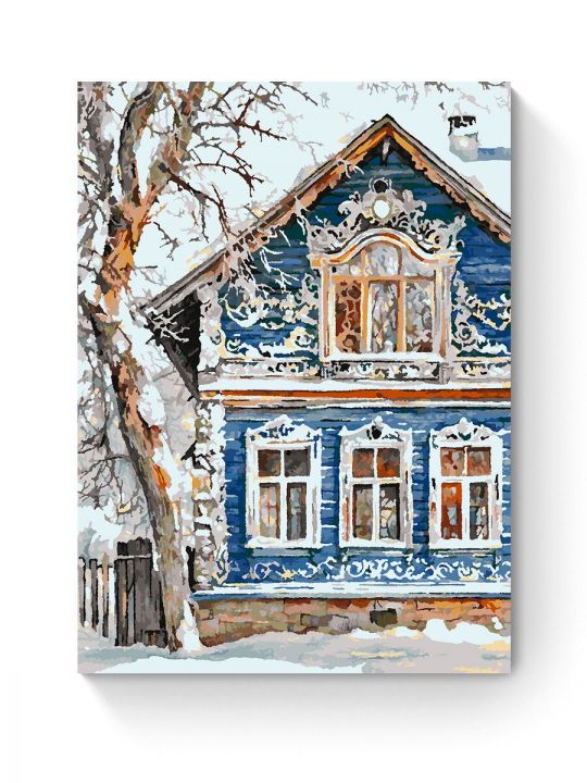 Картина по номерам на подрамнике «Русский дом» 80x60 см