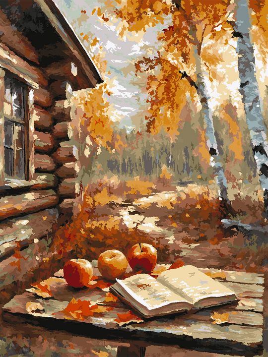 Картина по номерам без подрамника «Осенний уют» 130x100 см