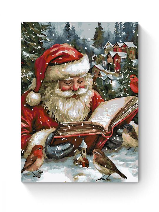 Картина по номерам на подрамнике «Дед Мороз» 90x70 см