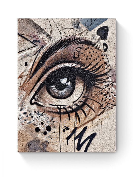 Алмазная мозаика на подрамнике «Глаз-граффити» 50x40 см
