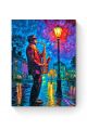 Алмазная мозаика на подрамнике «Саксофонист» 50x40 см