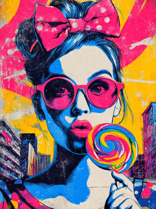 Алмазная мозаика без подрамника «Леденец» 90x70 см