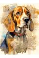 Алмазная мозаика без подрамника «Бигль» 130x100 см