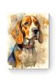 Алмазная мозаика на подрамнике «Бигль» 40x30 см, 41 цветов