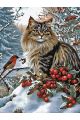 Картина по номерам без подрамника «Пушистый кот» 80x60 см