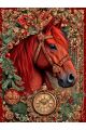 Алмазная мозаика без подрамника «Год лошади» 90x70 см