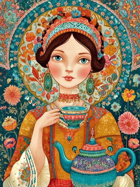 Алмазная мозаика без подрамника «Сударушка» 40x30 см